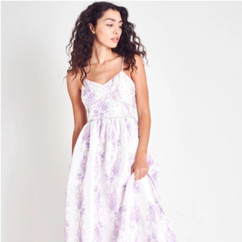 Nwt! Loveshackfancy Alta Dress In French Lilac In Size 2